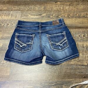 BKE Culture Stretch Denim Jean Shorts Women's 27 Thick Stitch Western Cowgirl 4"